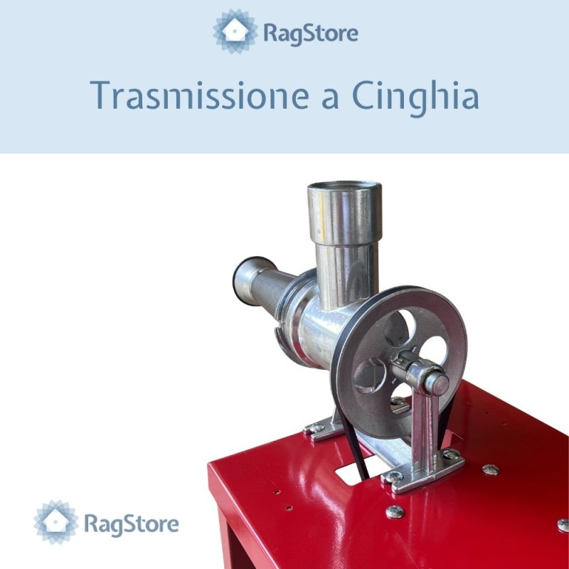 Trasmissione a cinghia del passapomodori elettrico con banchetto