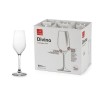 Confezione da 6 bicchieri flute in vetro Divino per prosecco spumante champagne