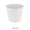 VASO PLASTICA ROTONDO SAHARA CM 22 BIANCO