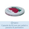 Capsule twist‑off Ø 82 mm per barattoli – litografia pomodoro extra forte