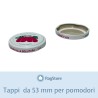 Tappi con pomodoro prima scelta idonei alla bollitura di barattoli e bottiglie salsa