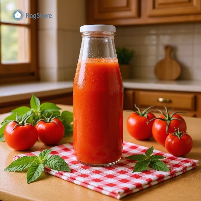 40 Barattoli in vetro completi di tappi per fare la passata di pomodori in casa