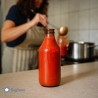 bottiglia in vetro bassa da 330 ml per conservare la salsa di pomodoro