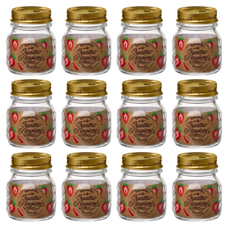 Set di 12 barattoli per conserve Quattro Stagioni da 250 ml Bormioli Rocco