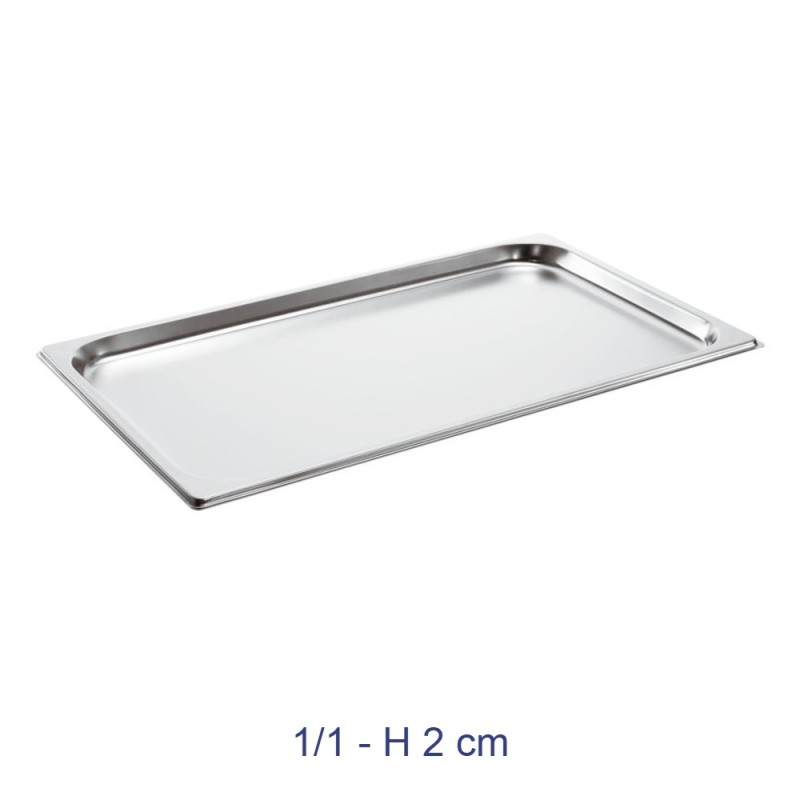 Bacinella Gastronorm 1/1 Inox h 2 cm - Cucina Professionale | RagStore