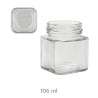 Barattolo Vetro Quadro Basic 106 ml Ø58 - Barattoli | Ragstore