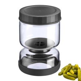 Barattolo sgocciolatoio in vetro da 750 ml con cestello interno per olive e sottolio