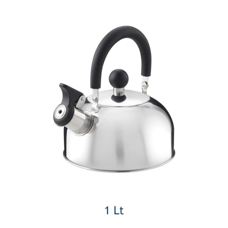 BOLLITORE ACCIAIO INOX CON FISCHIETTO Lt 1