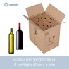 Scatola in cartone omologata per spedizioni di bottiglie vino e olio