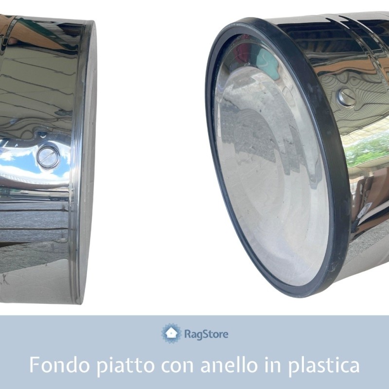 Fondo saldato e liscio del bidone in acciaio inox da 50 lt