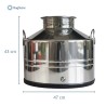 Dimensioni bidone per olio basso da 50 lt 4F saldato