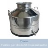 Bifone in acciaio inox per olio da 50 lt con rubinetto in acciaio