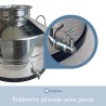 Rubinetto in acciaio inox con beccuccio girevole salva goccia