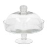 alzata in vetro modello Alba 24 cm con coperchio trasparente