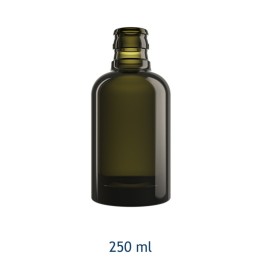 BOTTIGLIA VETRO BARRIQUE ANTI FRODE 250 ml VERDE