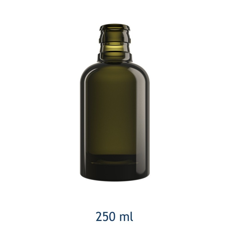 BOTTIGLIA VETRO BARRIQUE ANTI FRODE 250 ml VERDE
