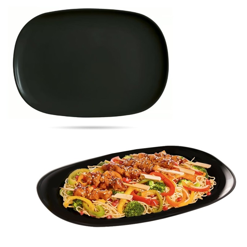 Piatto da Portata Luminarc Diwali 34x24 Nero Eleganza e Resistenza