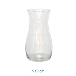 vaso portafiori bombato Claudia in vetro trasparente 19 cm