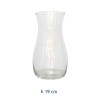 vaso portafiori bombato Claudia in vetro trasparente 19 cm