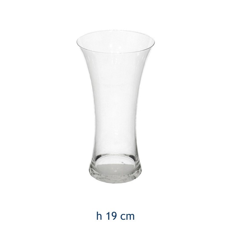 vaso portafiori bombato tortino in vetro trasparente 10×19 cm – centrotavola