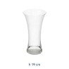vaso portafiori bombato tortino in vetro trasparente 10×19 cm – centrotavola