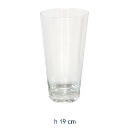 Vaso Portafiori Conico in Vetro 12x19 cm - Portafiori | Ragstore