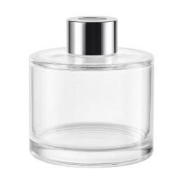 Bottiglia flacone rotonda in vetro trasparente da 200 ml per diffusore profumatore fai da te