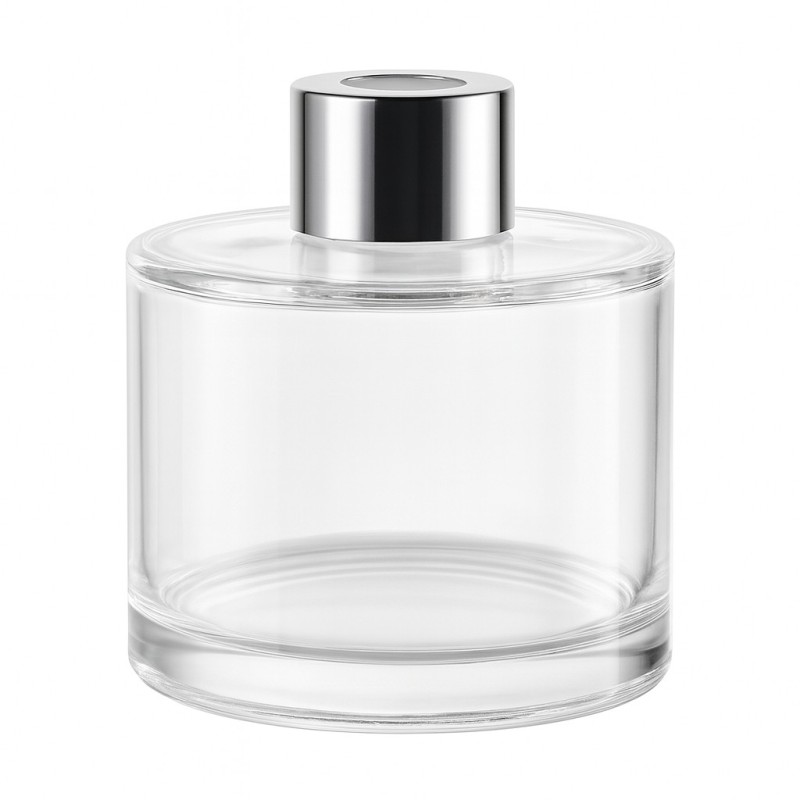 Bottiglia flacone rotonda in vetro trasparente da 200 ml per diffusore profumatore fai da te