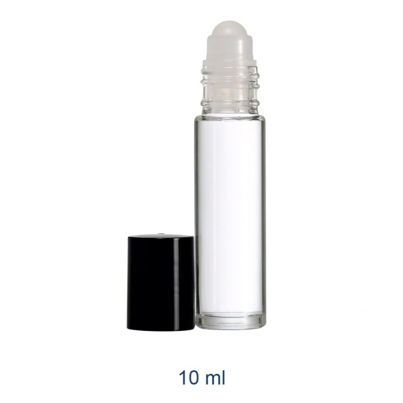 Bottiglia mini flacone 10 ml trasparente con roll-on – Contenitore vetro per oli essenziali e profumi | Ragstore