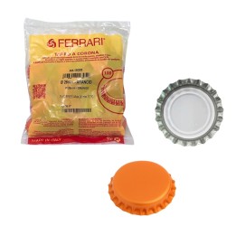 Tappi Corona Ø 26 mm Arancione 100 pz – Birra artigianale | Ragstore