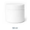 vaso in vetro bianco opale da 50 ml con tappo a vite per creme naturali e cosmetici fai da te