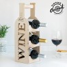 PORTA BOTTIGLIE WINE LEGNO 3 POSTI