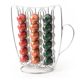 PORTA CAPSULE CAFFE' 36 POSTI IN METALLO A FORMA DI TAZZA