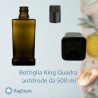 Dettaglio tappo Guala nero su bottiglia King Quadra 500 ml – chiusura sicura e professionale