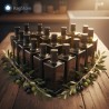 Set di bottiglie King quadra per idee regalo e packaging premium