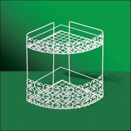PORTA COSMETICI ANGOLARE 2 PIANI VERNICIATO