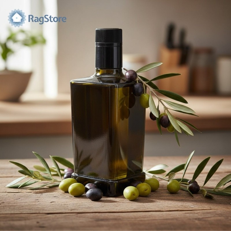 Bottiglia King Quadra 500 ml vetro scuro con tappo antifrode nero – confezione premium per olio e amari
