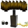 Set 20 Bottiglie King Quadra 500 ml in vetro verde scuro con tappo Guala nero – ideale per olio EVO e liquori artigianali