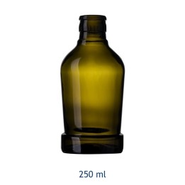BOTTIGLIA VETRO KING TONDA ANTI FRODE 250 ml VERDE ANTICO