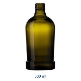 BOTTIGLIA VETRO KING TONDA ANTI FRODE 500 ml VERDE ANTICO
