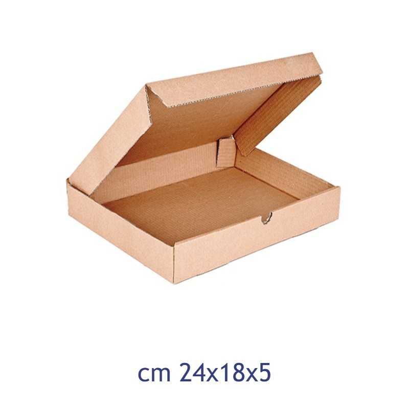 SCATOLA CARTONE FUSTELLATA PIATTA CM 24x18x5