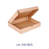 SCATOLA CARTONE FUSTELLATA PIATTA CM 24x18x5