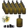 kit 20 bottiglie in vetro rettangolare per olio modello Moresca da 500 ml