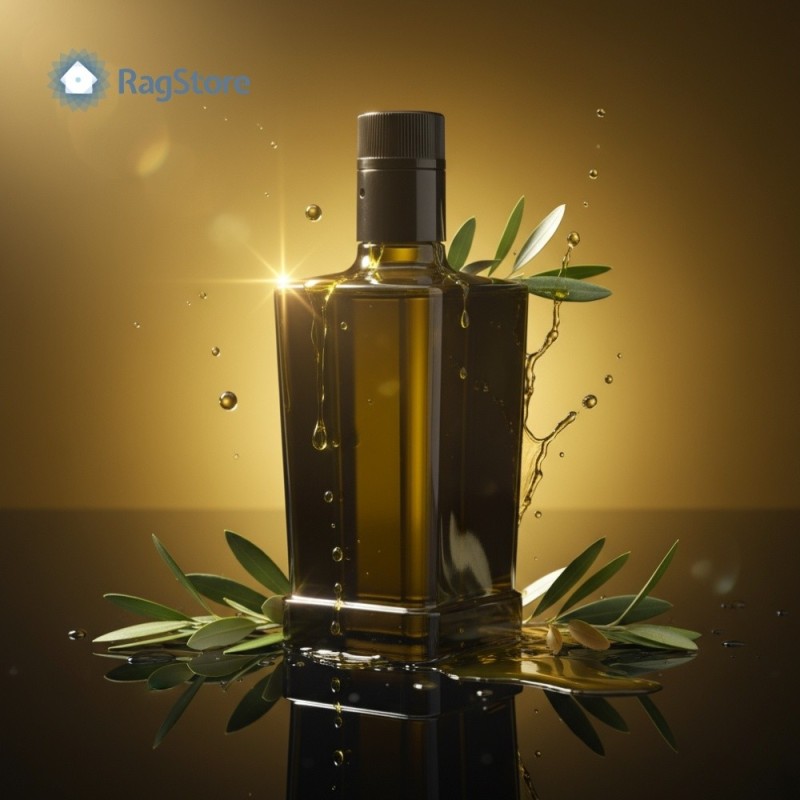 Bottiglia per olio pregiato da 500 ml. King quadra con tappo anti frode per olio biologico