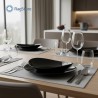 come allestire una tavola moderna con piatti neri ovali - servizio piatti ombra lucente - ragstore