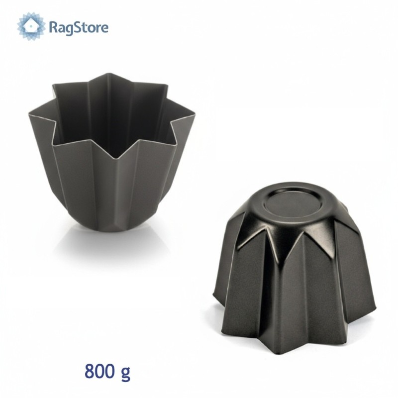 Stampo in alluminio anti aderente a stella per la realizzazione di panettone Pandoro da 800 g