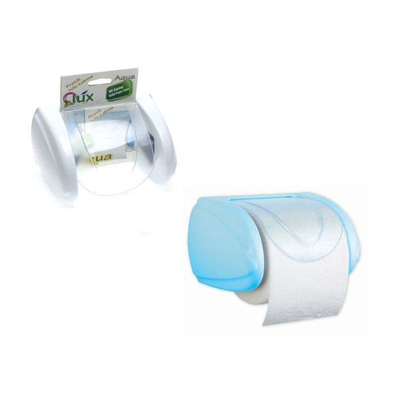 PORTA ROTOLO CARTA IGIENICA BIANCO AQUA CON AUTOBLOCCANTE