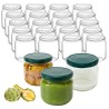 Kit 20 Barattoli Vetro 370 ml Ø82 con Tappi Twist-Off Verdi con Flip