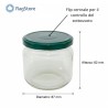 Dimensioni del barattolo da 370 ml con tappo flip da 82 mm