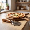 Rotella in acciaio inox taglia pizza con manico in legno